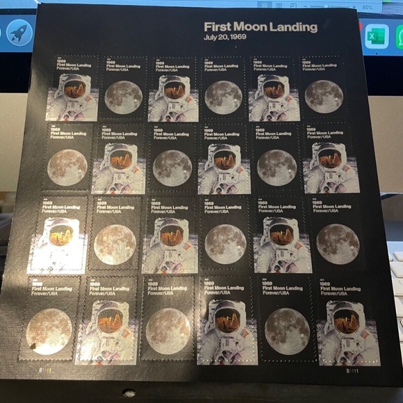 Mint US First Moon Landing Pane of 24 - Picture 1 of 3